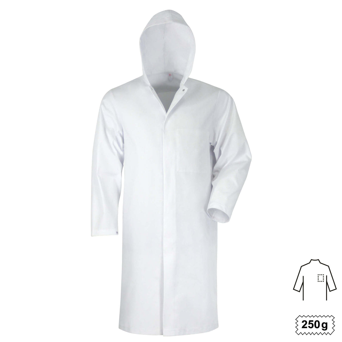 Kittel mit Kapuze HACCP 001